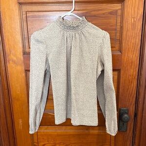 Women's Cream Polka Dot Top